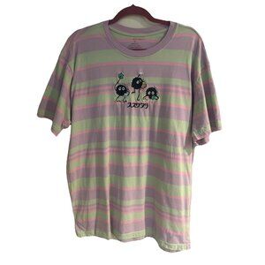 Studio Ghibli Spirited Away Soot Sprite Embroidered Striped Shirt Men’s XL